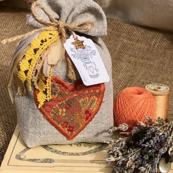 ballotin_lavande_provence_tissu_provencal_orange_jaune