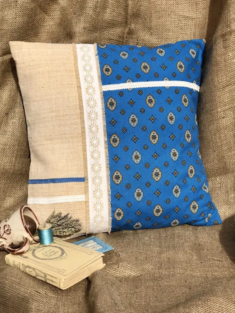 coussin_tissu_provençale_brillane_bleu_decoration_art_de_vivre
