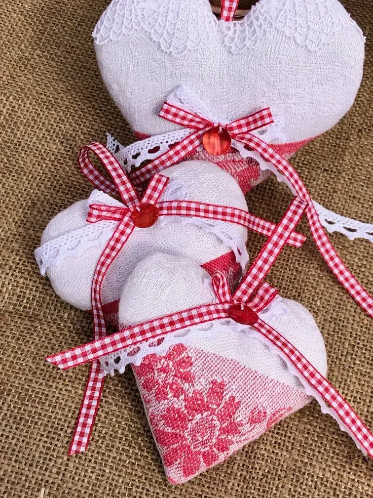 Coeur de lavande linge ancien – Image 3