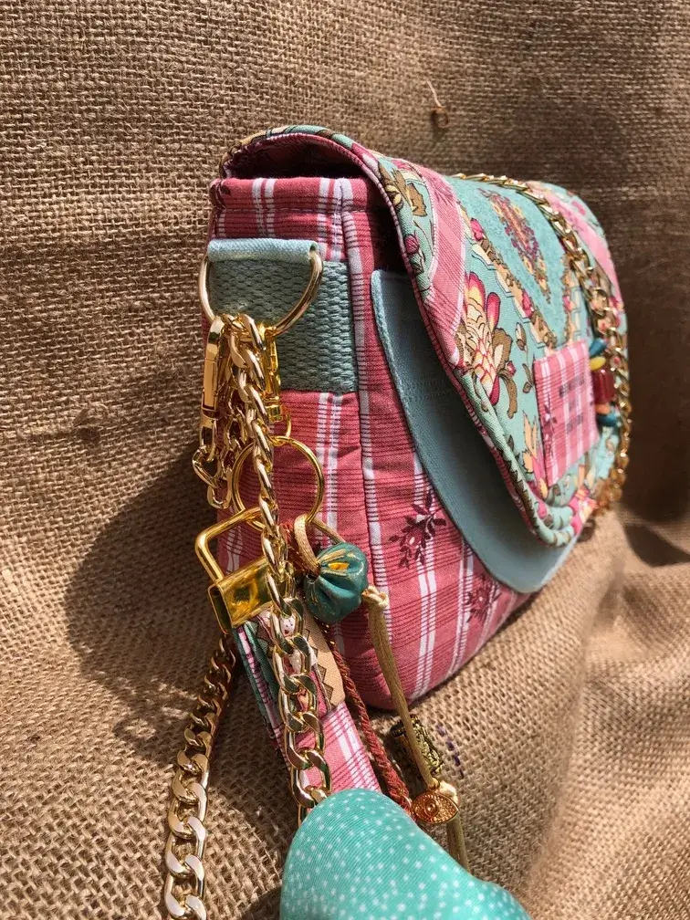 Sac besace à bandoulière indienne acidulée – Image 5